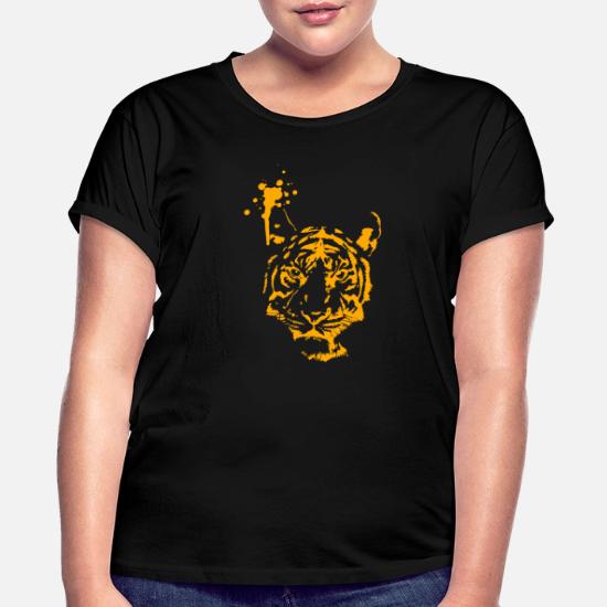 Mustard tiger' Women's Loose Fit T 